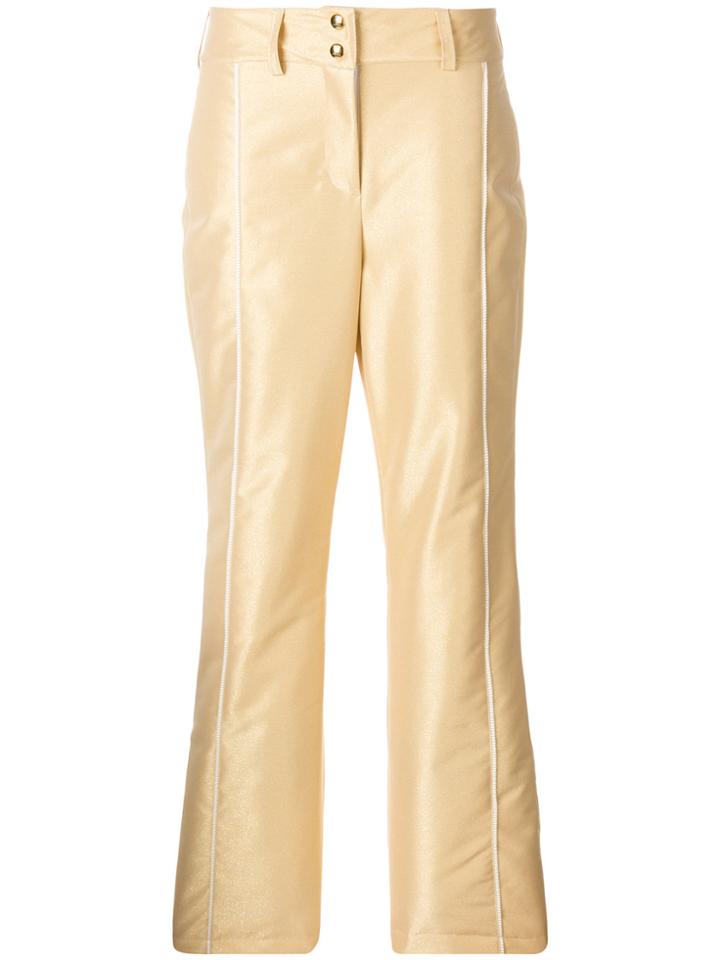 Fendi Front Buttoned Trousers - Metallic