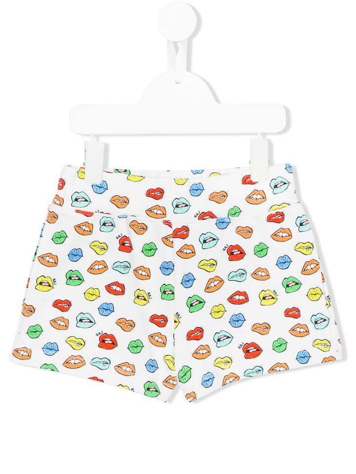 Au Jour Le Jour Kids Lips Shorts, Girl's, Size: 8 Yrs, White