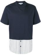 Sunnei Striped Hem T-shirt - Blue