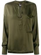 8pm Military-style V-neck Shirt - Green