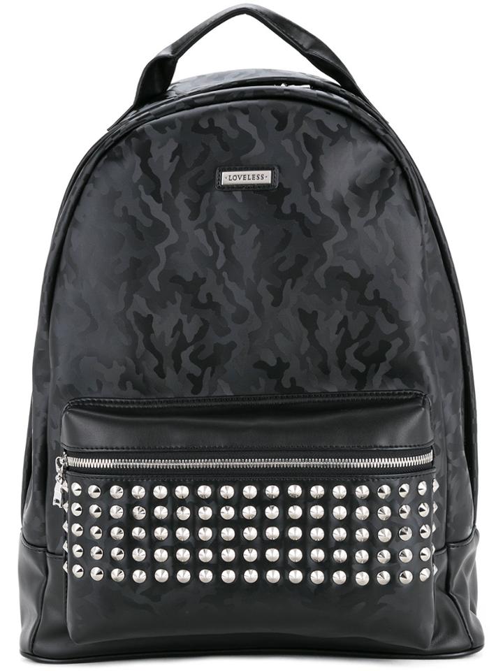 Loveless Camouflage Studded Backpack - Black