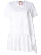 No21 - Tier T-shirt - Women - Cotton - 40, White, Cotton