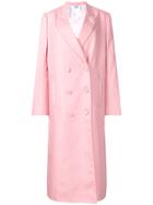 Helmut Lang Double Breasted Coat - Pink & Purple