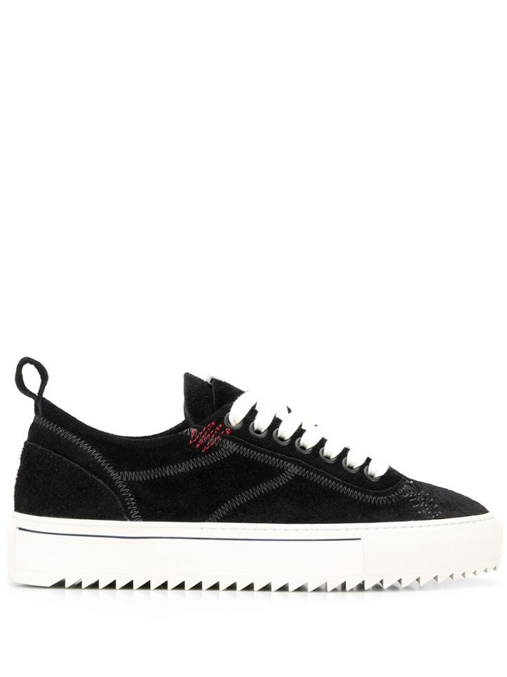Represent Contrast Sole Low-top Sneakers - Black