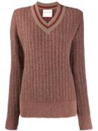 Stephan Schneider Strophe Striped Knit Jumper - Brown