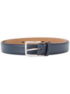 Simeone Napoli Square Buckle Belt, Men's, Size: 100, Blue, Leather