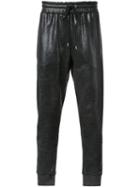Miharayasuhiro Coated Track Pants, Men's, Size: 48, Black, Cotton
