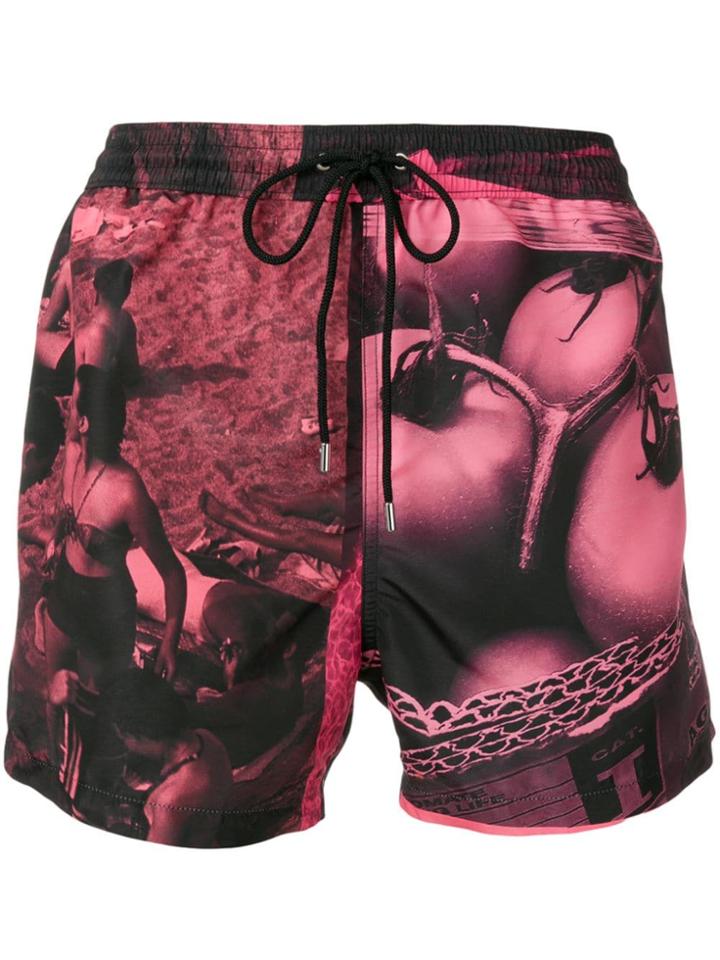 Paul Smith Printed Swim Shorts - Pink