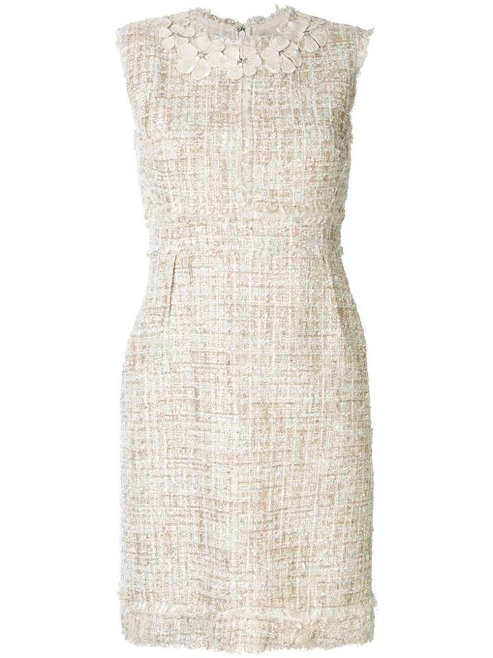 Giambattista Valli Bouclé-tweed Shift Dress - Neutrals