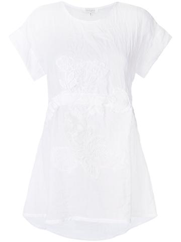 Lila. Eugenie Round Neck Beach Dress - White