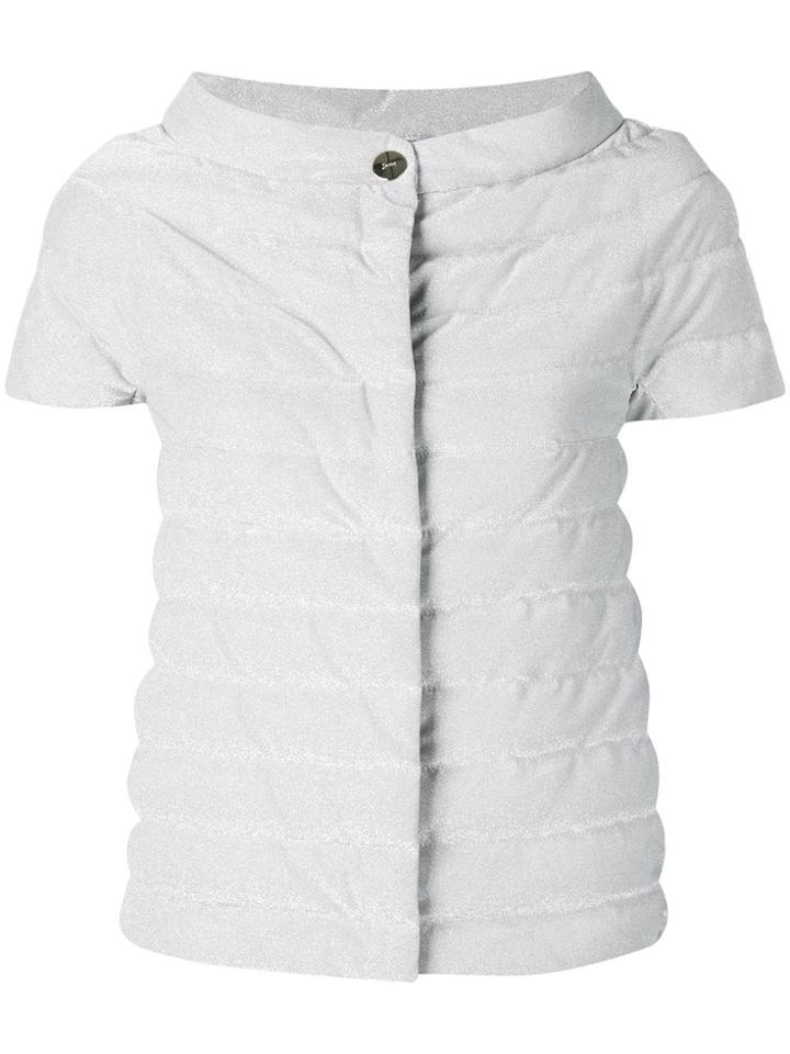 Herno Shortsleeved Padded Jacket - Silver