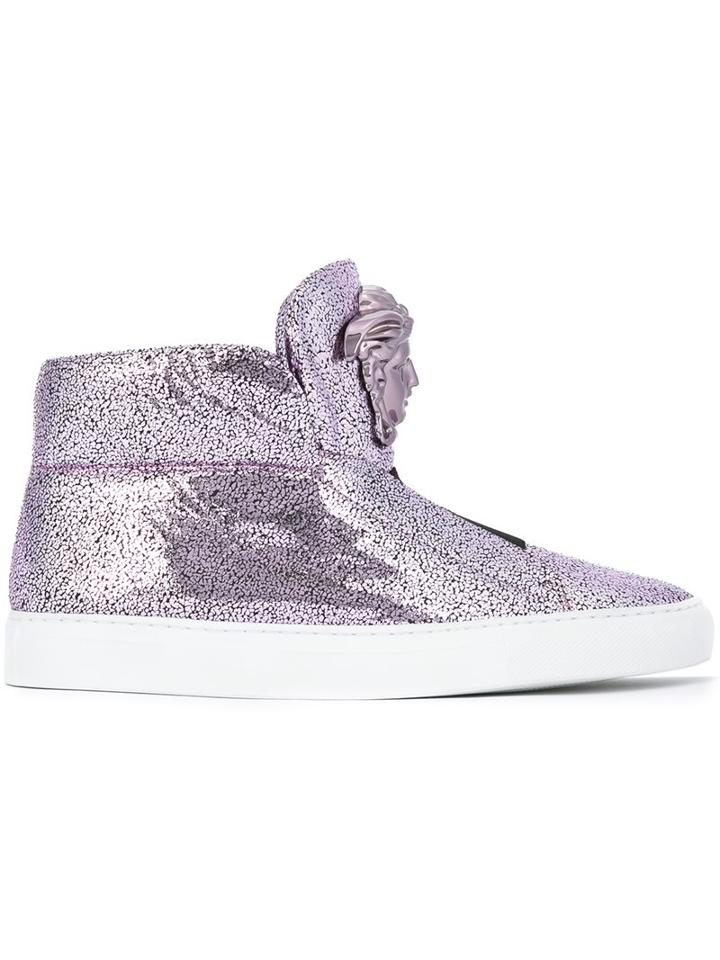 Versace Medusa Laceless Hi-top Sneakers