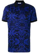 Versace Collection Patterned Polo Shirt - Blue