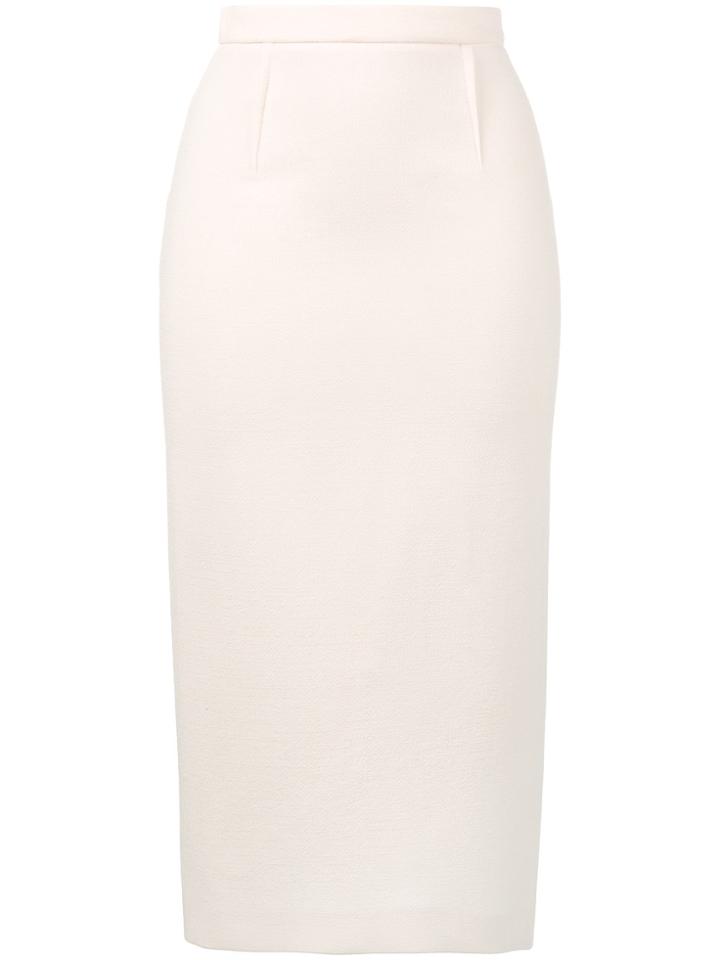 Roland Mouret Subtle Pleat Pencil Skirt - Nude & Neutrals