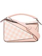 Loewe Gingham Panel Puzzle Bag - Pink & Purple