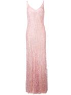 Amen Sequinned Evening Gown - Pink & Purple