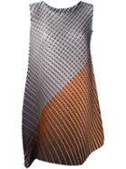 Pleats Please By Issey Miyake Pattern Dress, Women's, Size: 5, Yellow/orange, Polyester