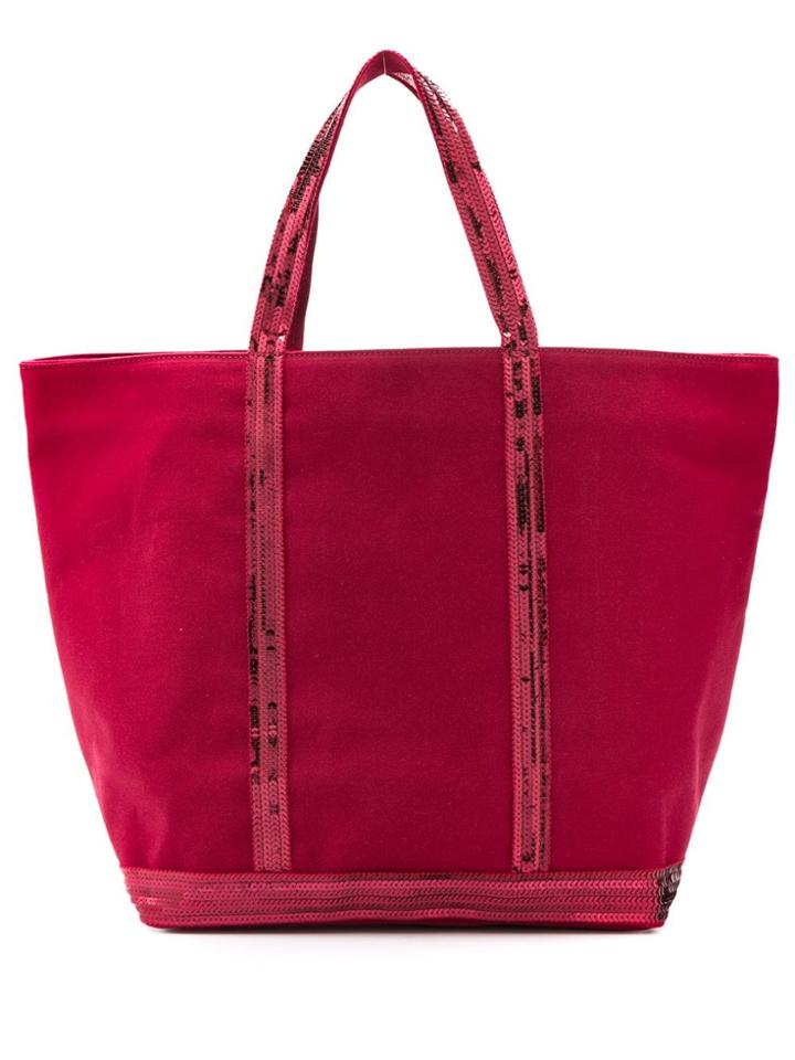 Vanessa Bruno Sequin Trim Tote - Red