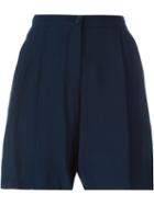 Woolrich High-waisted Shorts, Women's, Size: Xs, Blue, Viscose
