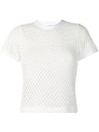 Alexander Wang Mock Neck Mesh T-shirt - White