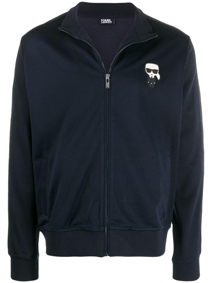 Karl Lagerfeld Ikonik Rubber Badge Jacket - Blue