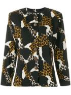 Yves Saint Laurent Vintage Animal Print Jacket - Black