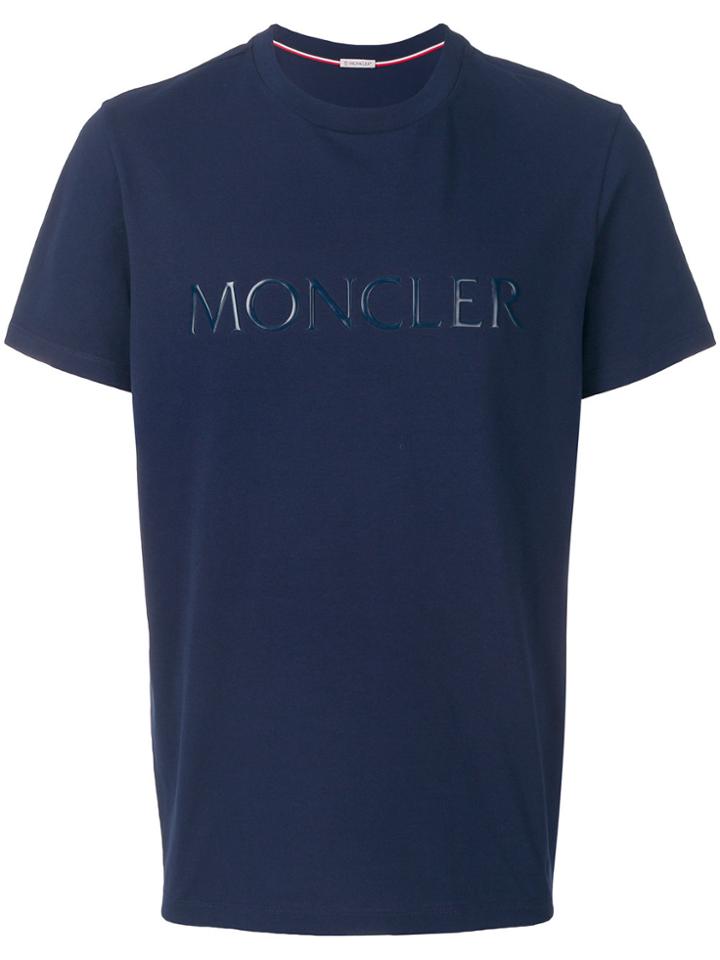 Moncler Embossed Logo T-shirt - Blue