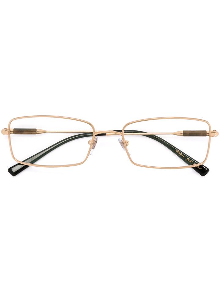 Bulgari Square Frame Glasses, Grey, Buffalo Horn/metal