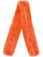 The Gigi Synthetic Fur Scarf - Yellow & Orange