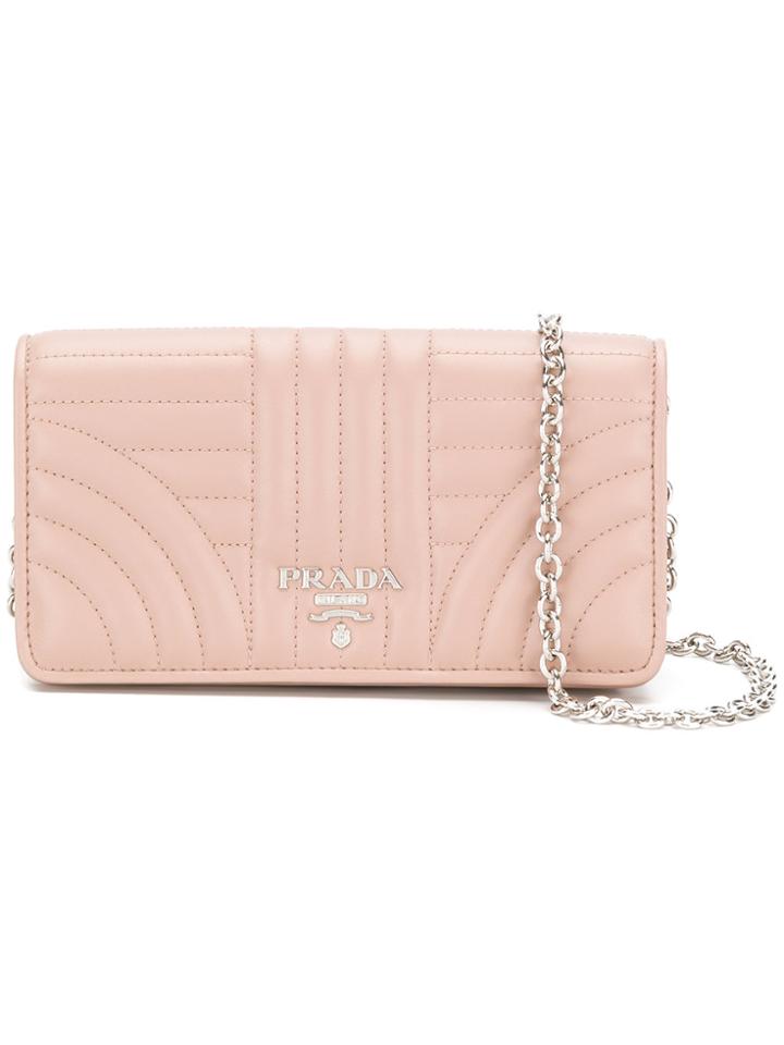 Prada Bevelled Cross-body Bag - Nude & Neutrals
