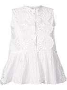 Sea Exploded Eyelet Tank, Women's, Size: 4, White, Cotton