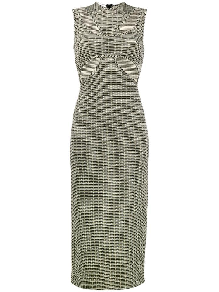 Beaufille Fitted Cutout Cross Front Dress - Green