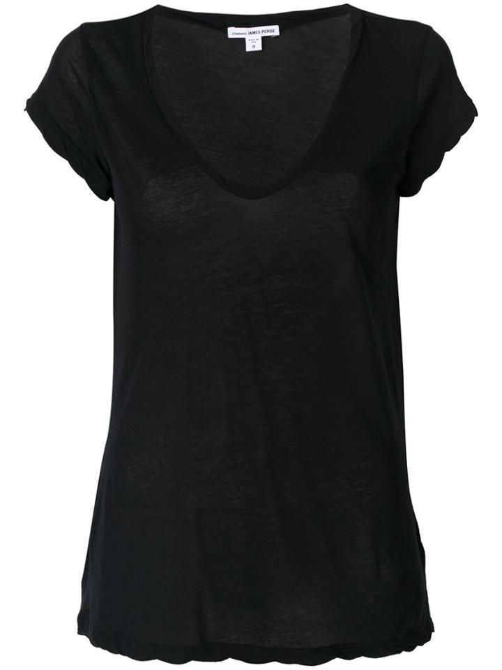 James Perse Scoop Neck T-shirt - Blue