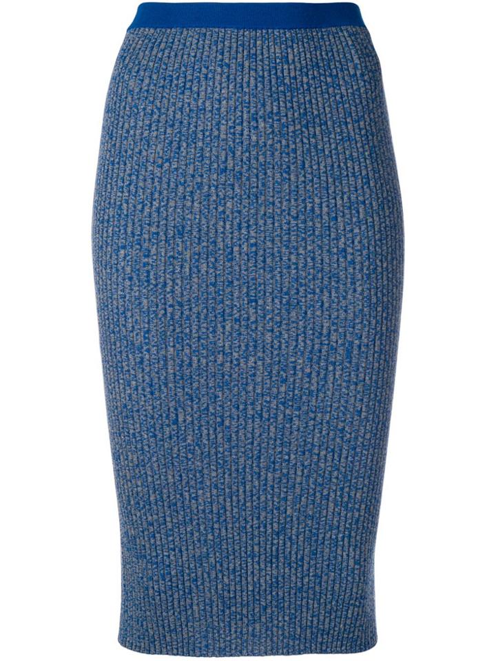 Ports 1961 Ribbed Pencil Skirt - Blue