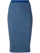 Ports 1961 Ribbed Pencil Skirt - Blue