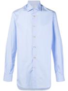 Kiton Plain Button Shirt - Blue
