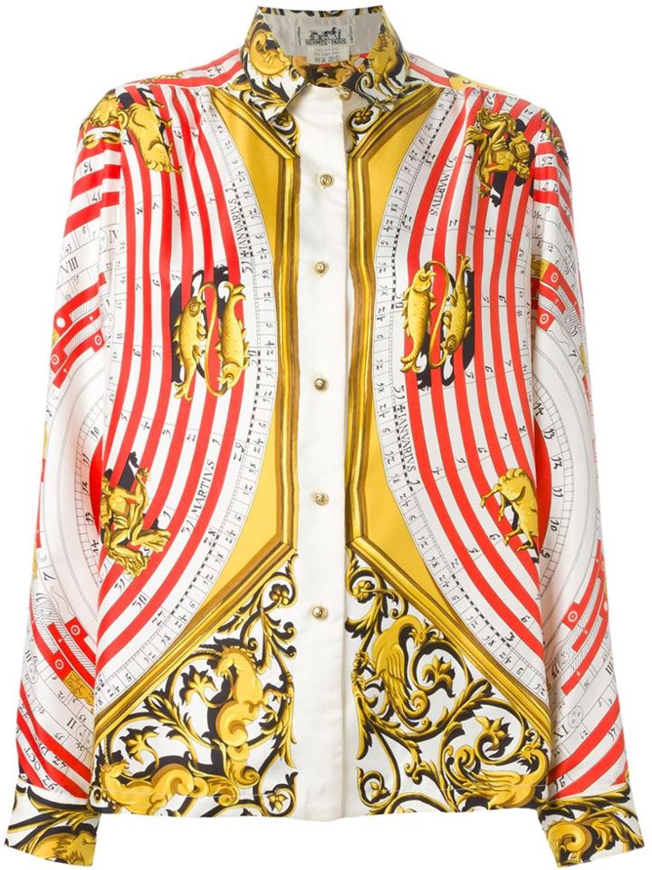 Hermès Vintage Dies Et Hores Shirt - Red