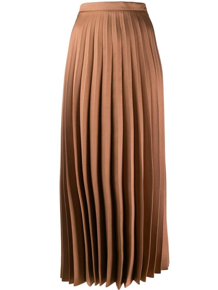 L'autre Chose Pleated Maxi Skirt - Brown