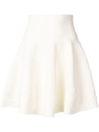 Alexander Mcqueen Floral Embossed Skirt - White