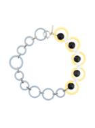 Marni Two Tone Floral Disc Necklace - Yellow & Orange