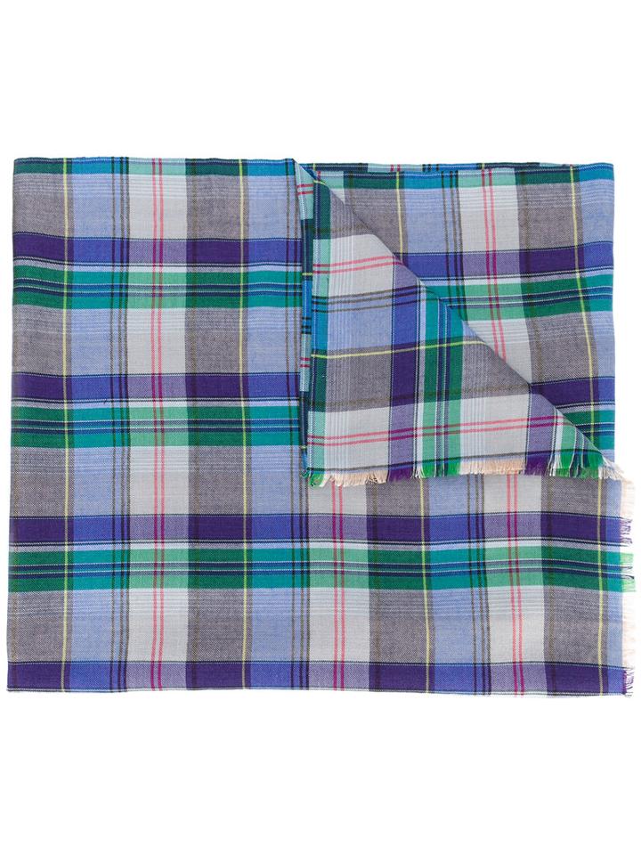 Etro - Plaid Print Scarf - Men - Silk/cashmere - One Size, Silk/cashmere