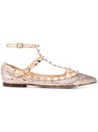 Valentino Valentino Garavani Rockstud Ballet Flats - Nude & Neutrals