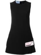Prada Mini Wrap Shift Dress - Black