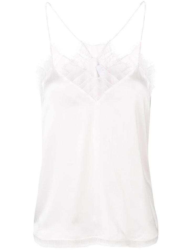 Iro Tulle Trim Camisole Vest - Pink