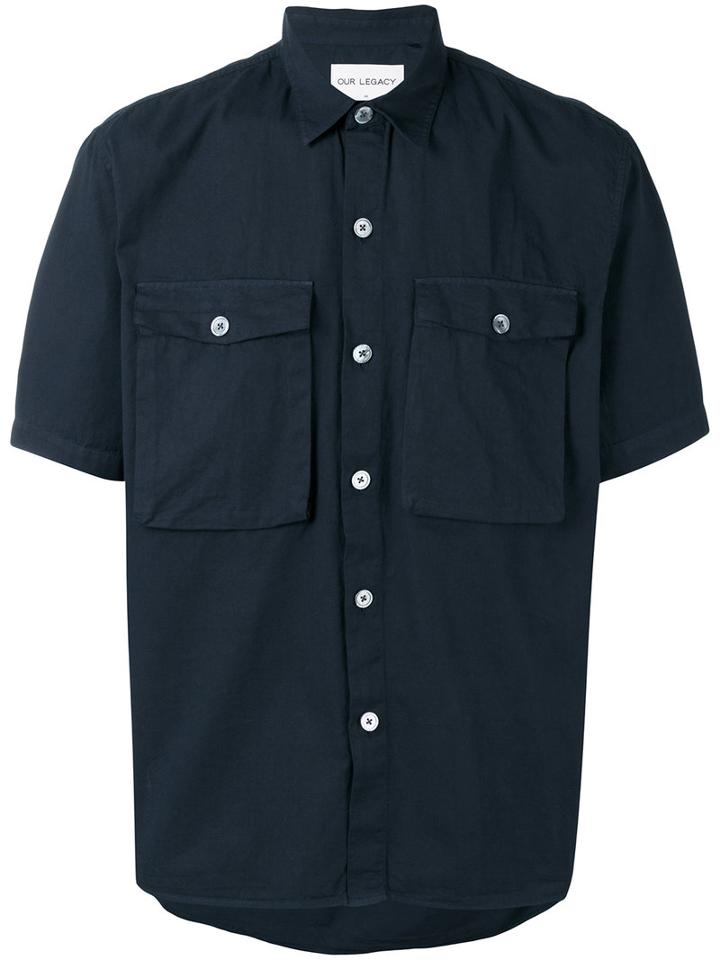Our Legacy - Sleeveless Shirt - Men - Cotton - 50, Blue, Cotton