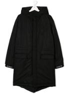 Marcelo Burlon County Of Milan Kids Teen Logo Patch-detail Parka -