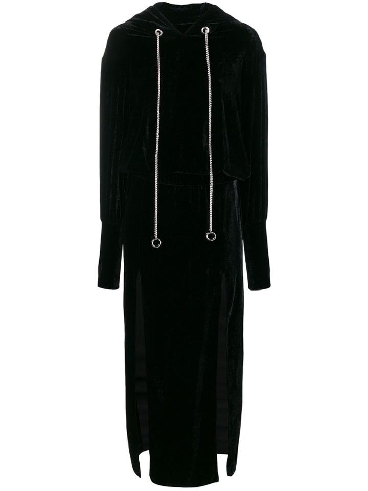 Almaz Open Back Hoodie Dress - Black
