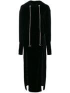 Almaz Open Back Hoodie Dress - Black