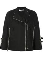 Givenchy Biker Cape Jacket, Women's, Size: 36, Black, Cotton/polyurethane