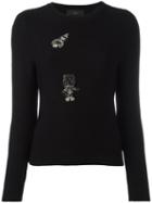 Lédition Embellished Jumper, Women's, Size: Medium, Black, Cotton